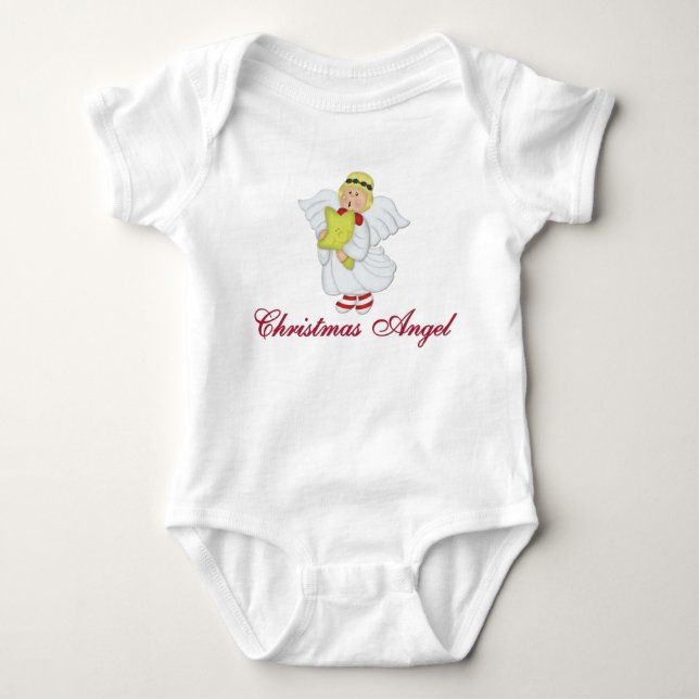 Weihnachtsengel Baby Strampler (Vorderseite)