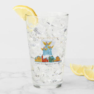 Weihnachtsengel bringen Freude und frohe Botschaft Glas