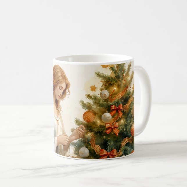 Weihnachtsengel  kaffeetasse (VorderseiteRechts)