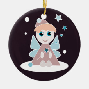 Weihnachtsengel Keramikornament