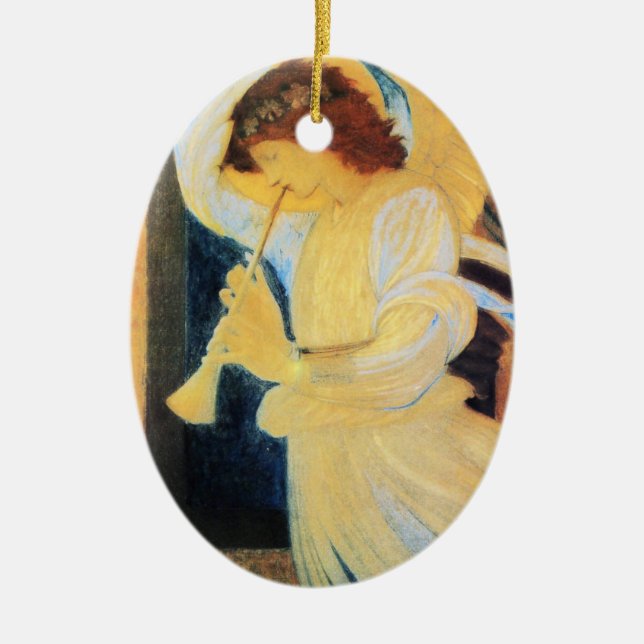 Weihnachtsengel Keramikornament (Vorne)