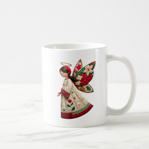 Weihnachtsengel mit festlichen Blumen Kaffeetasse