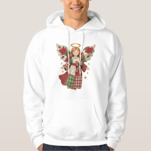 Weihnachtsengel mit goldenen Sternen Hoodie