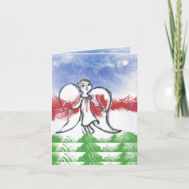 Weihnachtsengel mit Stern-Feiertagskarte Karte