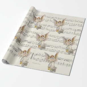 Weihnachtsengel-Musik Vintage-Geschenkpapier Geschenkpapier