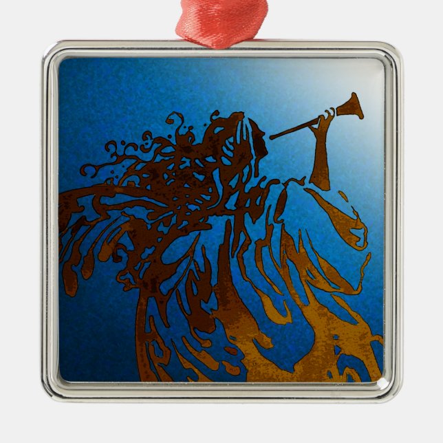 Weihnachtsengels-Verzierung Ornament Aus Metall (Vorne)