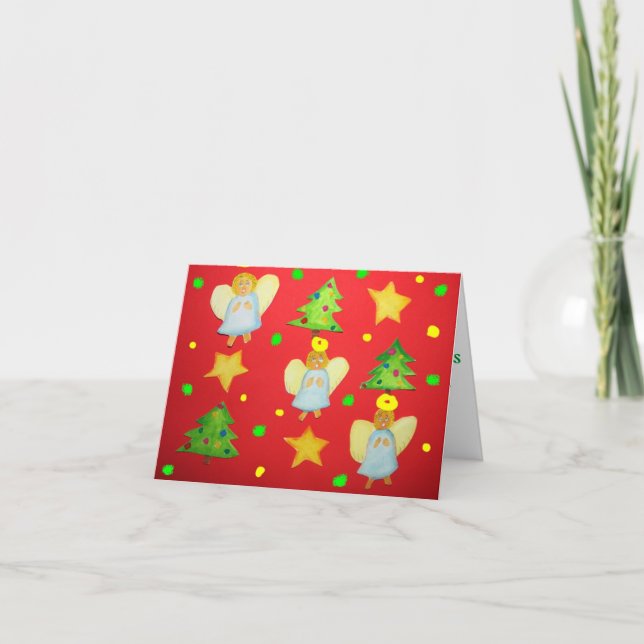 Weihnachtsengelskarte Feiertagskarte (Vorderseite)