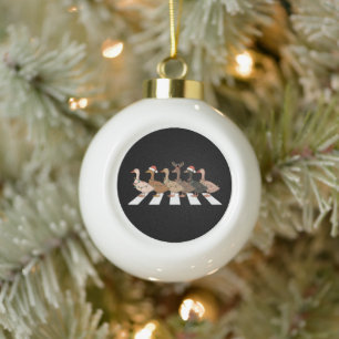 Weihnachtsenten Lustige Tiere Weihnachten Bauernho Keramik Kugel-Ornament