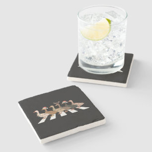 Weihnachtsenten Lustige Tiere Weihnachten Bauernho Steinuntersetzer