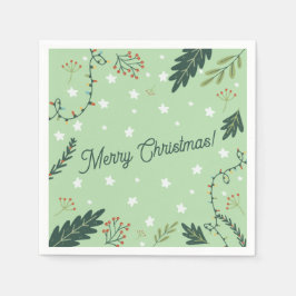 Weihnachtserviette Neujahr Abendessen Weiß Serviette