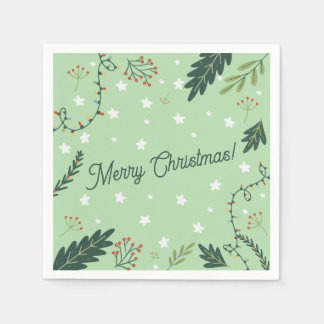 Weihnachtserviette Neujahr Abendessen Weiß Serviette