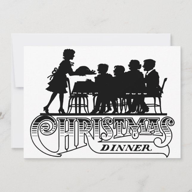 Weihnachtsessen Einladung (Vorderseite)