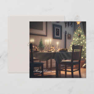 Weihnachtsessen Feiertagskarte