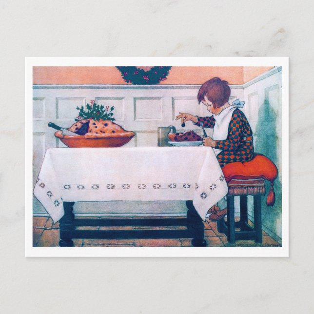 Weihnachtsessen, Jessie Willcox Smith Postkarte (Vorderseite)