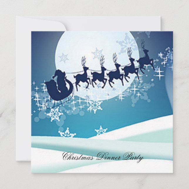 Weihnachtsessen Party 3 Einladung (Vorderseite)