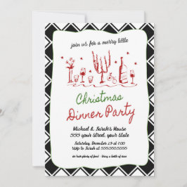 Weihnachtsessen Party Einladung