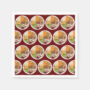 Weihnachtsessen Party UK Festive British Food Serviette