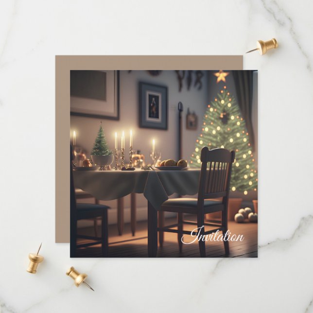Weihnachtsessen Save The Date (Vorderseite/Rückseite Beispiel)