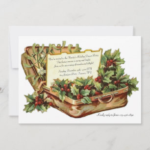 Weihnachtsessen Vintage-Einladung Einladung