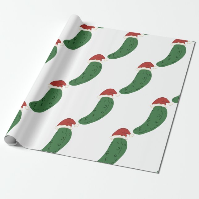 Weihnachtsessiggurke Geschenkpapier (Ungerollt)