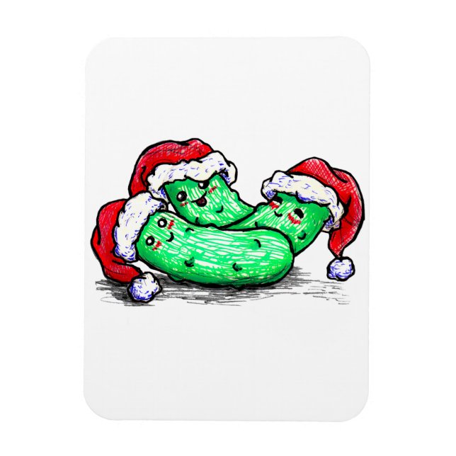 Weihnachtsessiggurken Magnet (Vertikal)