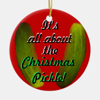 Weihnachtsessiggurken-Verzierung Keramikornament