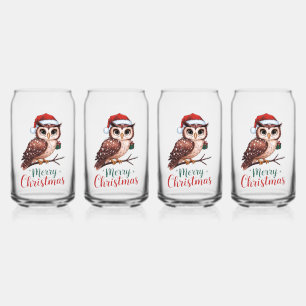 Weihnachtseule - Design Merry Christmas Festival Dosenglas