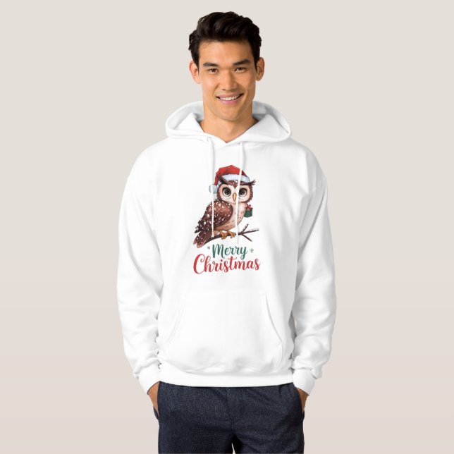 Weihnachtseule - Design Merry Christmas Festival Hoodie (Vorne ganz)