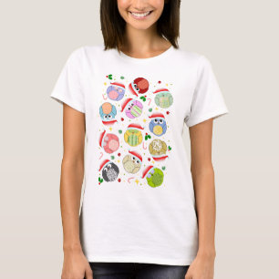 Weihnachtseulen-Entwurf T-Shirt