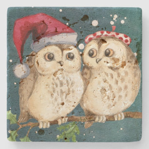 Weihnachtseulen Steinuntersetzer