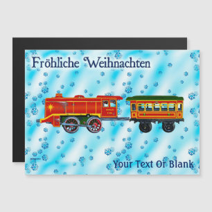 Weihnachtsexpress - Fröhliche Weihnachten Magnetkarte