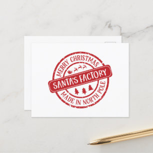 Weihnachtsfabrik Feiertagspostkarte