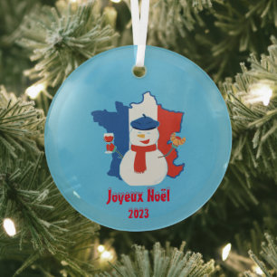 Weihnachtsfahne Snowman Ornament Aus Glas
