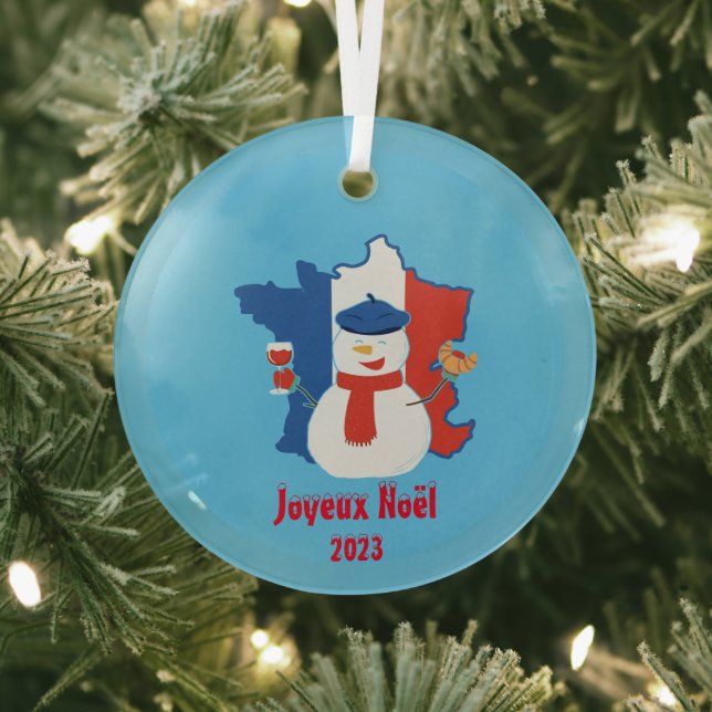 Weihnachtsfahne Snowman Ornament Aus Glas (InSitu)