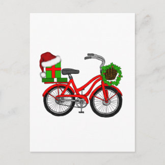 Weihnachtsfahrrad Feiertagspostkarte