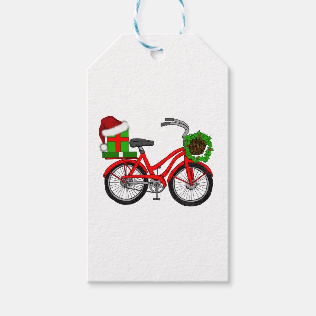 Weihnachtsfahrrad Geschenkanhänger (Vorderseite)