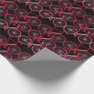 Weihnachtsfahrräder mit Candy Cane Stripes Geschenkpapier