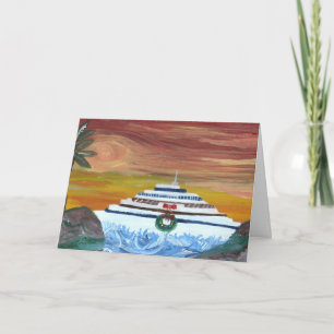 Weihnachtsfahrt Feiertagskarte