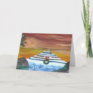 Weihnachtsfahrt Feiertagskarte