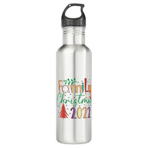 Weihnachtsfamilie 2022 edelstahlflasche