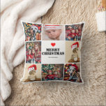 Weihnachtsfamilie 8 FotoCollage Kissen<br><div class="desc">Gemütlich in dieser Urlaubssaison mit einer personalisierten Touch der Liebe! Dieses weihnachtliche Kissen aus Fotomaterial der Weihnachtsfamilie 8 ist die perfekte Möglichkeit, Ihre beliebtesten Erinnerungen zu präsentieren - von festlichen Familienmomenten bis hin zu winterlichen Schnappschüssen, die das Herz wärmen. Mit Platz für acht individuelle Fotos wird dieses wunderschön gestaltete Kissen...</div>