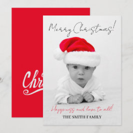 Weihnachtsfamilie, Baby Weihnachtskarte Feiertagskarte