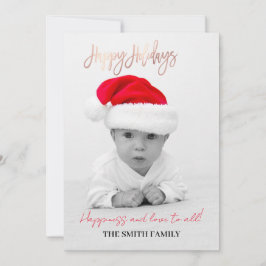 Weihnachtsfamilie, Baby Weihnachtsmann Feiertagskarte