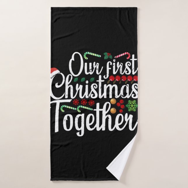 Weihnachtsfamilie Badehandtuch (Badehandtuch)