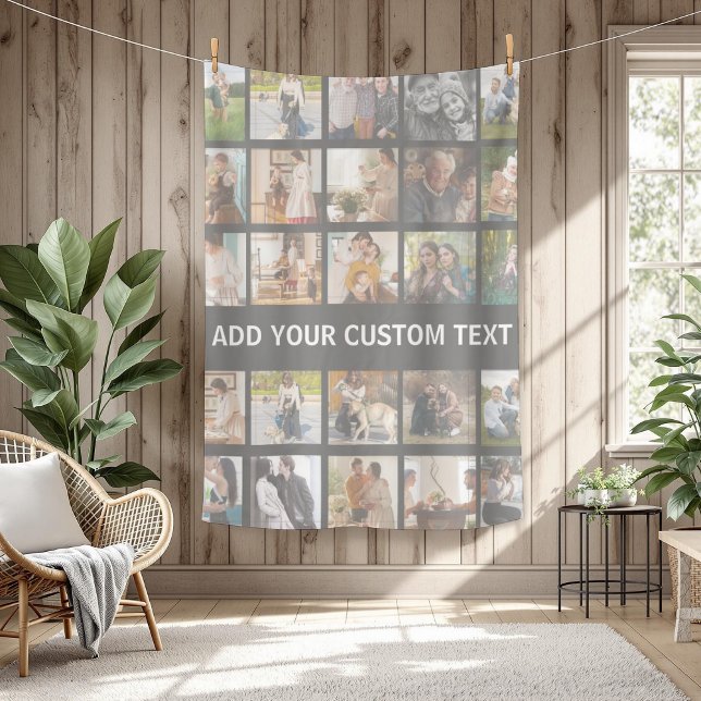 Weihnachtsfamilie Custom 25 Foto Uni Fleecedecke (Von Creator hochgeladen)