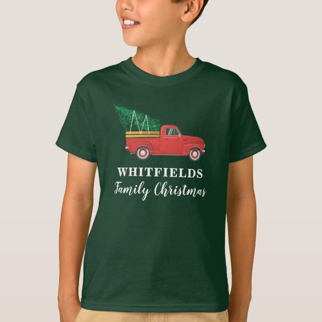 Weihnachtsfamilie Custom Matching Son T-Shirt (Vorderseite)