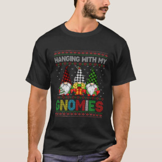 Weihnachtsfamilie, die mit meinen Gnomen hässlich T-Shirt