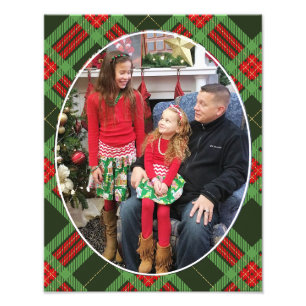 Weihnachtsfamilie Foto 11 x 14 Kariert