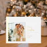 Weihnachtsfamilie Foto | Frohe Weihnachten Folien Feiertagspostkarte<br><div class="desc">Weihnachtsfamilie Foto | Frohe Weihnachten</div>
