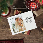 Weihnachtsfamilie Foto | Holiday Hugs Postkarte<br><div class="desc">Weihnachtsfamilie Foto | Holiday Hugs</div>